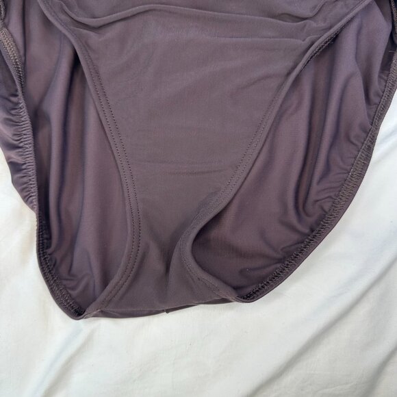 Miraclesuit Brown Isabella Ruffle Front One-Piece Swimsuit 12 - Picture 9 of 12